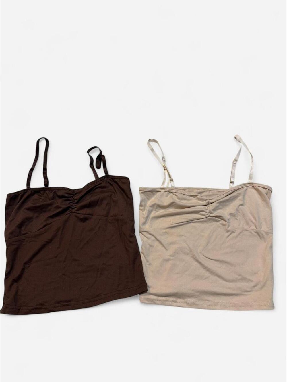 SHEIN Brown and beige tank tops bundle #basics #summer